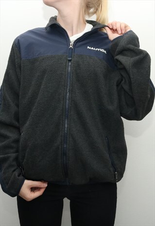 NAUTICA - GREY EMBROIDERED FLEECE - XLARGE