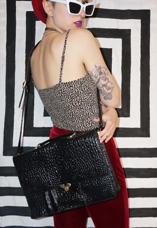 VINTAGE 90'S FAUX CROCODILE LOOK BAG