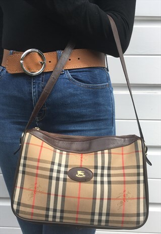WOMENS VINTAGE BURBERRYS BAG NOVA CHECK BURBERRY HANDBAG