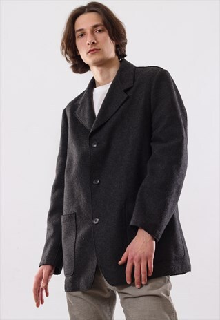 90'S VINTAGE MENS C.P COMPANY WOOL SHORT COAT JACKET BLAZER