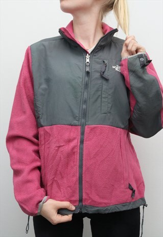 THE NORTH FACE - PINK DENALI EMBROIDERED FLEECE JACKET - LAR