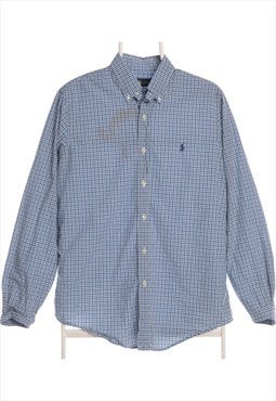 Ralph Lauren 90's Checked Shirt Medium Blue