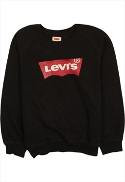 Levi's 90's Spellout Crew Neck Sweatshirt XLarge Black