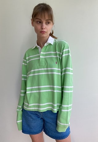 VINTAGE RALPH LAUREN CROPPED POLO LONGSLEEVE SHIRT