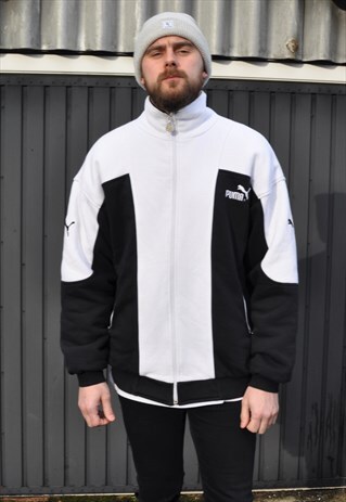 VINTAGE 90'S PUMA ZIP FRONT PADDED SWEATSHIRT JACKET