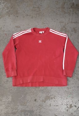 Vintage Y2K Adidas Sweatshirt Red with Logo