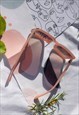PINK FRONT LENS RECTANGLE THICK FRAME SUNGLASSES 