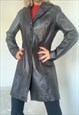 VINTAGE MIDI LEATHER JACKET TRENCH