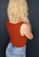 CROPPED DAISY DUKE KNIT VEST TOP - HANDMADE IN YORKSHIRE