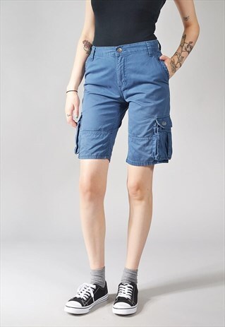VINTAGE WRANGLER CARGO SHORTS ROYAL BLUE
