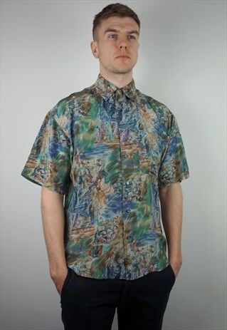 PURE SILK PATTERNED SHIRT