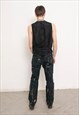 VINTAGE 80S SUIT VEST MENS GILET BUTTON UP 