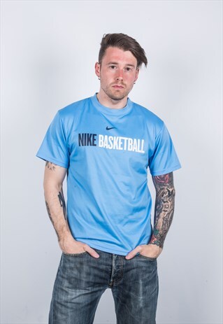 VINTAGE 1990S BLUE NIKE T-SHIRT