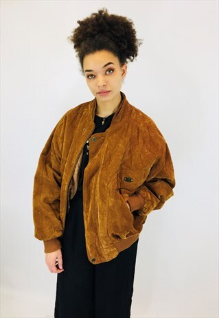 VINTAGE FAUX SUEDE OVERSIZED JACKET