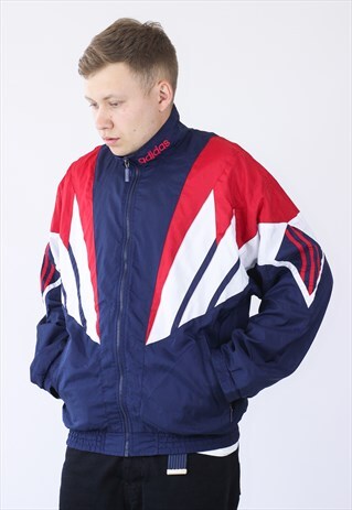 VINTAGE MENS ADIDAS ORIGINALS TRACK SUIT JACKET TEAM LOGO