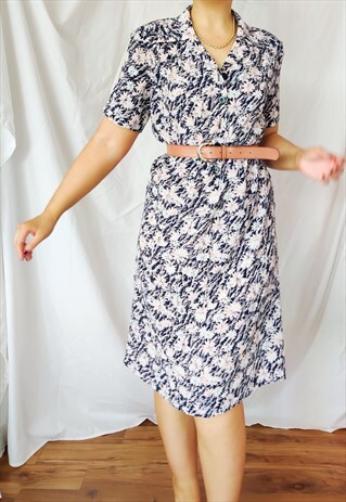 VINTAGE FLORAL PATTERNED DRESS