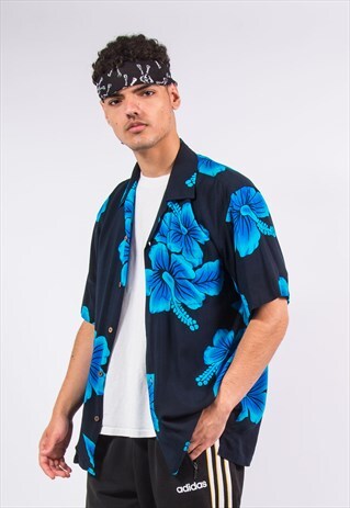 VINTAGE HAWAIIAN SHIRT FLORAL PRINT