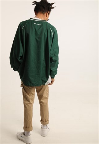 VINTAGE CHAMPION WINDBREAKER PULL OVER JACKET