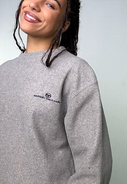 Grey 90s Sergio Tacchini Fleece Sweatshirt