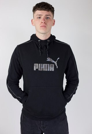 VINTAGE 90S PUMA BLACK HOODIE