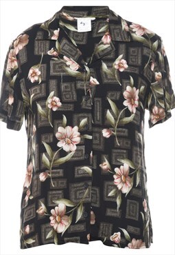 Vintage Floral Hawaiian Shirt - M