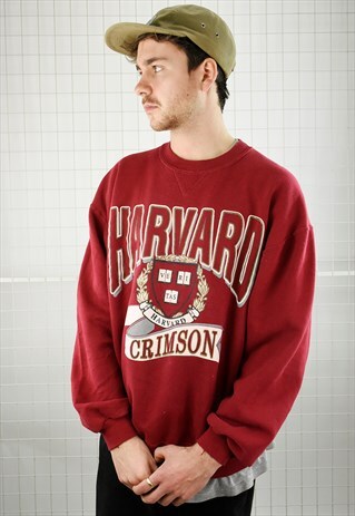 VINTAGE 90S RUSSEL ATHLETIC HARVARD UNIVERSITY CRIMSON SWEAT
