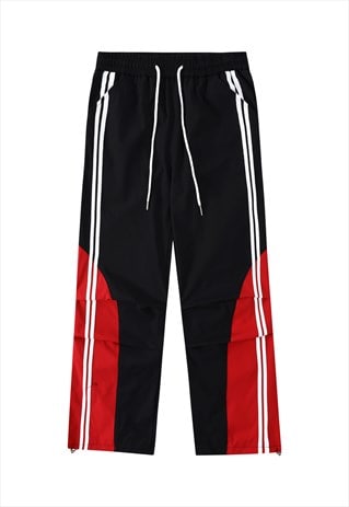 UTILITY JOGGERS STRIPE TAPERED PANTS CYBER PUNK TROUSERS