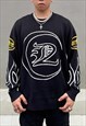 Black knitted jumper knitwear Unisex