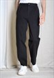Vintage 90s Black Minimalist Formal Pleated Chinos Pants
