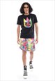 SHORT SLEEVE CREW NECK TEE  "OIL PAINT LOGO" IN BLACK