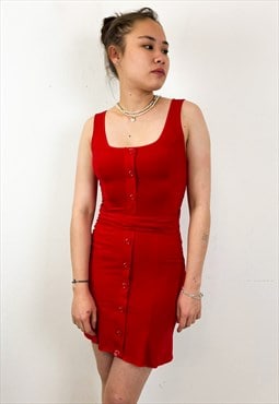 Vintage 90s Ottavio Parigino red dress 