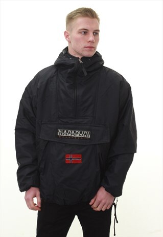 VINTAGE NAPAPIJRI 1/2 ZIP PADDED PULLOVER COAT