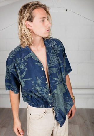 VINTAGE LEAVES FLOWER SHORT SLEEVE UNISEX SHIRT
