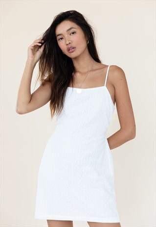 AMELIE COTTON BROIDERY ANGLAIS SLIP DRESS