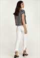 WHITE DENIM STYLE COTTON PANTS