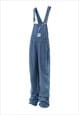 STRIPED DENIM DUNGAREES JEAN OVERALLS VERTICAL JUMPSUIT BLUE