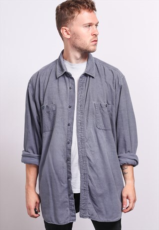 VINTAGE CORDUROY SHIRT BLUE