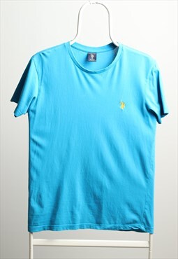 U.S.Polo ASSN Vintage Basic Blue Cotton Tee Unisex Size S