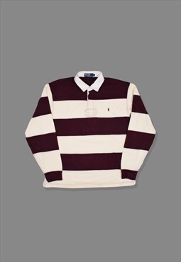 Vintage 90s Polo Ralph Lauren Colour Block Rugby Polo Shirt