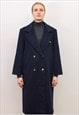 FORECASTER WOMEN L WOOL DOUBLE BREASTED COAT OVERCOAT JACKET
