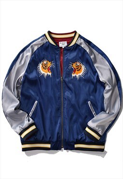 Kalodis Tiger Embroidered Street Casual Jacket