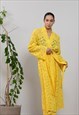 YELLOW LACE KIMONO AND PALAZZO PANTS SET
