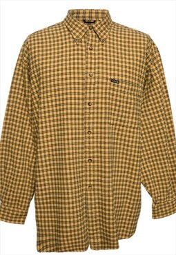 Vintage Yellow & Blue Izod Checked Shirt - XL