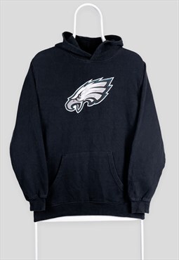 Vintage NFL Black Hoodie Philadelphia Eagles Embroidered 