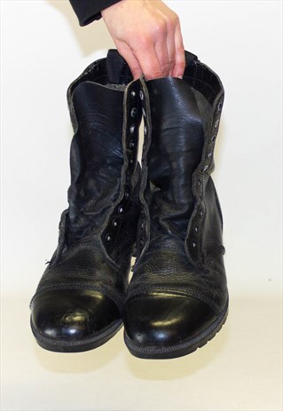 VINTAGE MENS ARMY BOOTS UK8