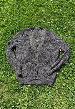 Mango vintage knitted cardigan grey