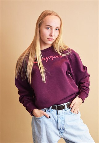 COOL 90'S RETRO KAPPA MINIMALIST OVERSIZED SLOUCHY SWEATER