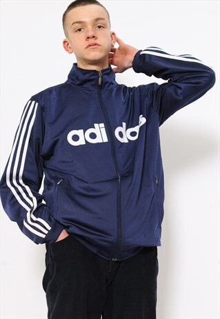 VINTAGE ADIDAS TRACK SPELL OUT BLUE