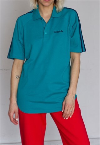 VINTAGE 80' ORIGINAL NEW ADIDAS UNISEX POLO WITH TAGS