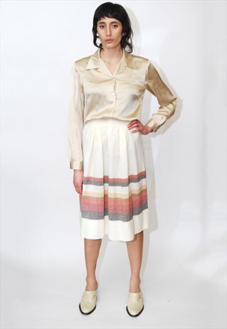 70S WOVEN SKIRT (25) VINTAGE WHITE